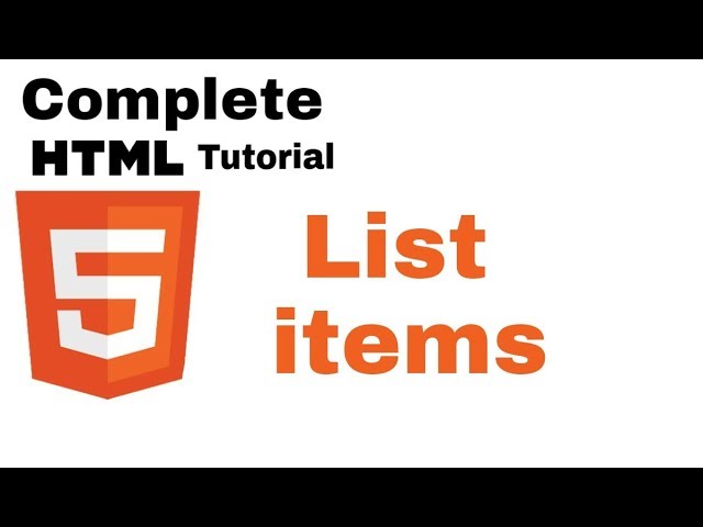 08 HTML List Items | How to use html List items | Complete Html And Css Tutorial in hindi
