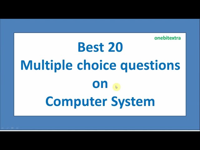 Mcq | best mcq | top 20 | Best 20 mcq on computer system | class 9 computer chapter1 | ibps clerk  |