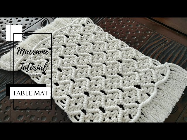 Macrame Placemat / Table Mat / Macrame Coaster / Macrame Tablecloth