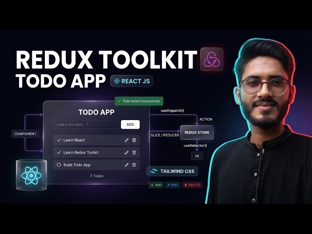 Redux Toolkit Todo App in React | Complete CRUD Project with Tailwind CSS & React Toastify