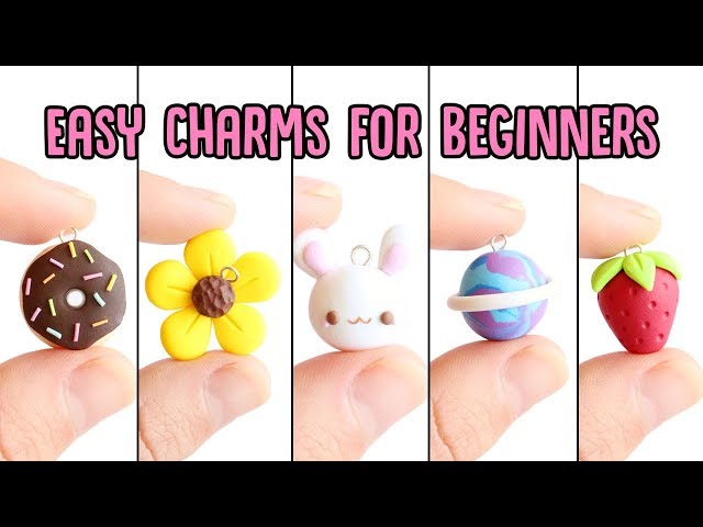 Easy Charms For Beginners│5 in 1 Polymer Clay Tutorial