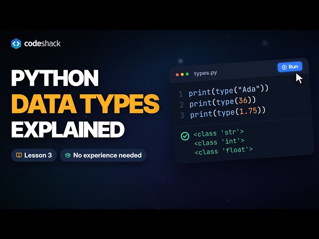 Python Data Types Explained for Beginners (Lesson 3)