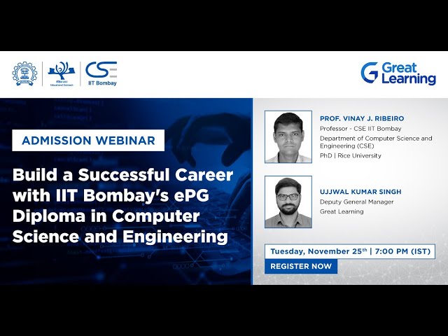 Build a Successful Career with IIT Bombay's ePG Diploma in Computer Science And Engineering.