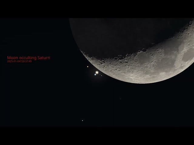 The Moon occulting Saturn 2025 Jan 4