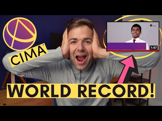 Student completes CIMA in World Record Time! 😱