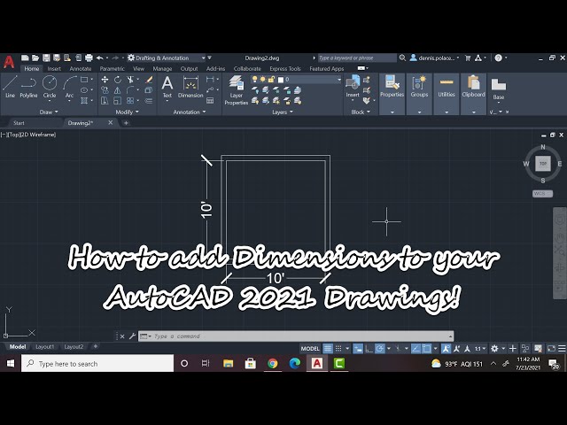 How to add Dimensions to your AutoCAD 2021 Drawings!