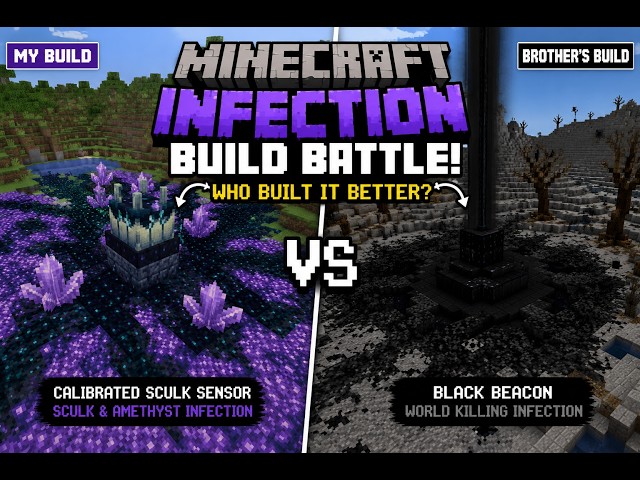Minecraft Infection Build Battle! ☠️🟣