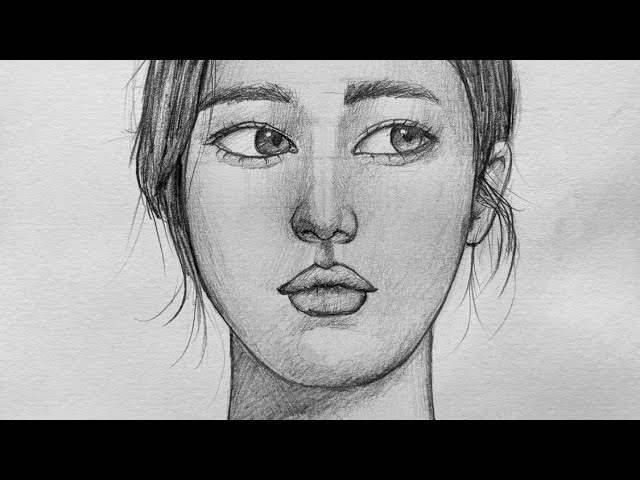 How to Draw a Beautiful Girl Face | Loomis Method Portrait Drawing Step by Step