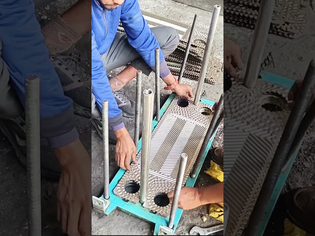 Heat exchanger fiting #industrialelectrician #mechanical #shortsfeed #shorts #viralshorts