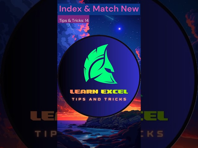Excel Tips and Tricks 14: Index & Match easy steps #excel