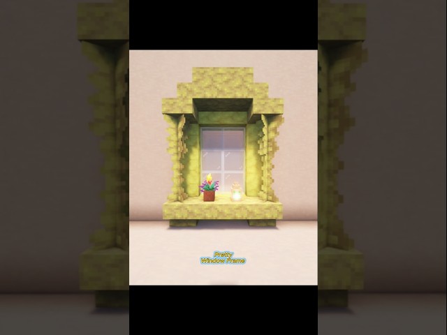 Pretty Sulfur Window Frame Design #minecraft #shorts