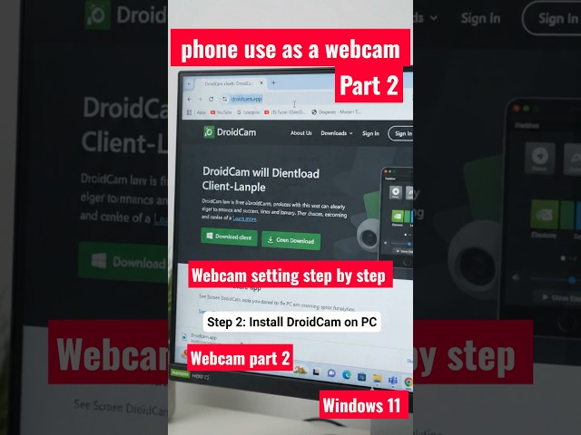 How to Use Your Phone as a Webcam on Windows 11 #screenrecorder #webcam #viral