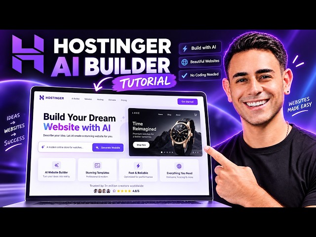 Hostinger Website Builder Tutorial – Create a Website With AI