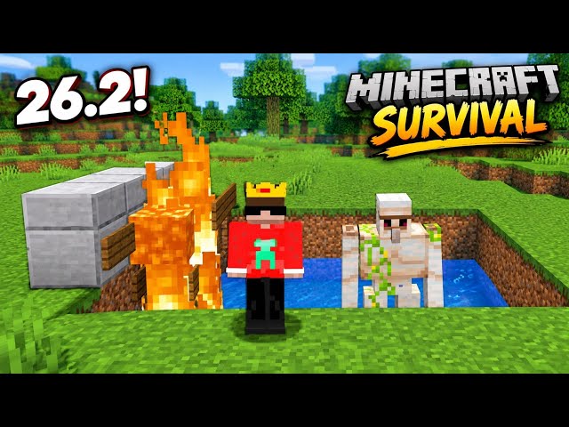 🔥 Minecraft Java Survival on Mobile! 😱 BEST Iron Farm in MJ Launcher 26.2! ⚒️