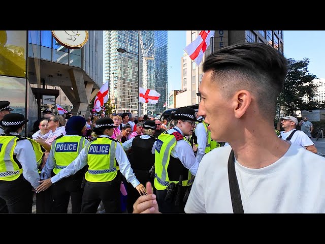 Canary Wharf: Migrant Hotel Protests Turn Chaotic 🇬🇧