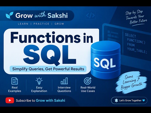 QL Functions Tutorial | Single Row & Aggregate Functions Explained