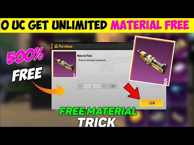 New Trick Get Free Unlimited Material In Bgmi & Pubg | How To Get Free Material In Bgmi Pubg