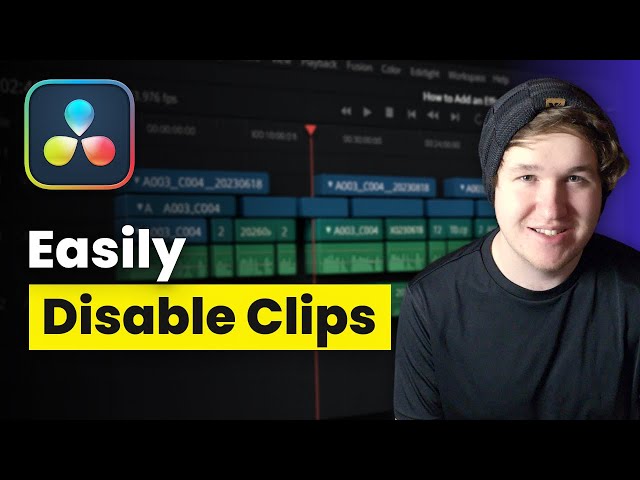 How To Easily Disable Clips In Davinci Resolve