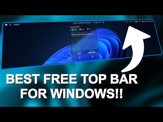 I Built the BEST Windhawk Top Bar (Better Than MyDockFinder)