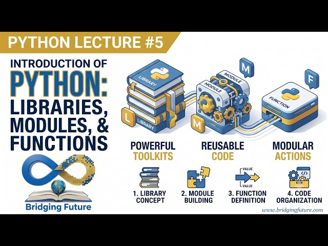 Python Libraries, Modules & Functions Explained | Lecture #5 | Beginner Series