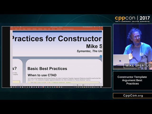 CppCon 2017: Mike Spertis “Constructor Template Argument Deduction Best Practices”