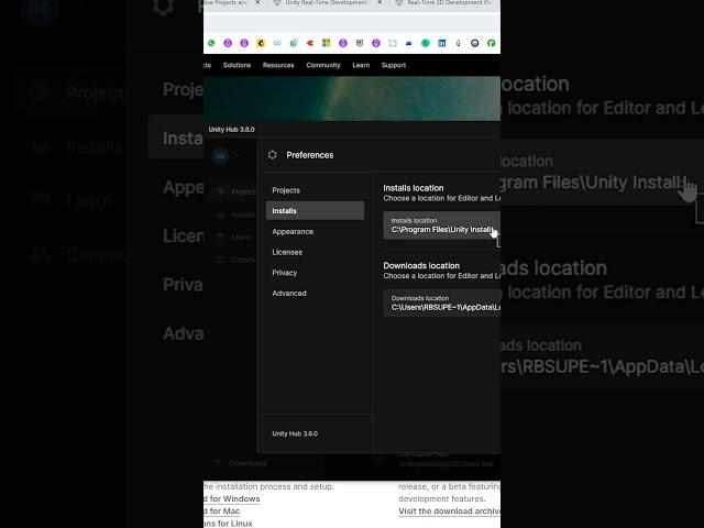 Unity Hub Settings | How To Setup Unity Hub #unity3d #gamedevelopment