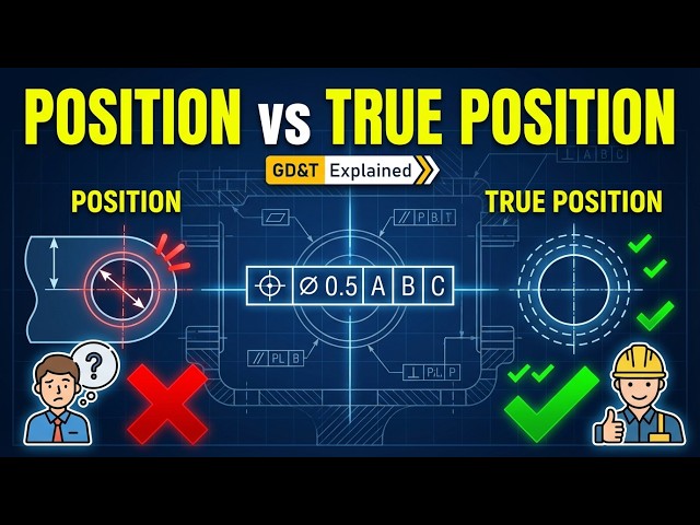 Position vs True Position in GD&T Explained | Engineering Drawing for Beginners