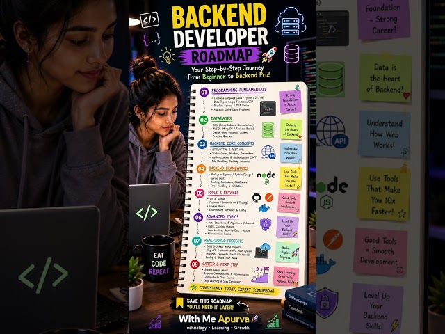 Backend Developer Roadmap 2026 🚀 | Beginner to Job-Ready Backend Developer#shorts