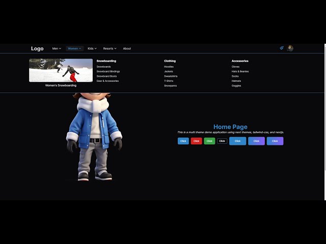 How to make a responsive Navbar + Mega menu  pt. 2 of  theme switcher - Nextjs, tailwindcss