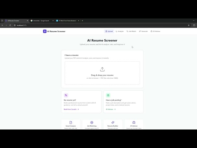 Build AI Resume Screener with JD Advisor | Python FastAPI + React + Groq LLM (Full Stack Project)