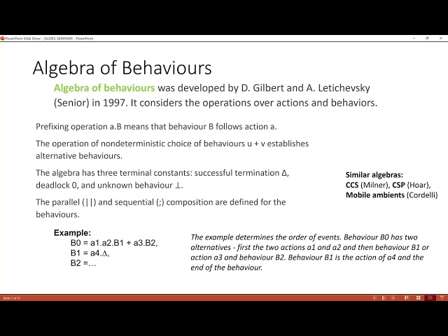 Algebraic modeling and its applications - Oleksandr Letychevskyi