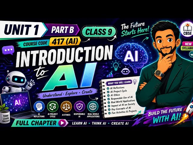 Introduction to AI | Class 9 | Unit 1 Part B |  Code 417 | Riday Sir 