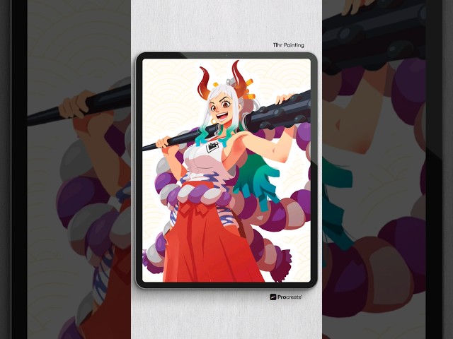Yamato (One Piece) Timelapse Painting #procreate #yamato #onepiece #digitalart #characterdesign