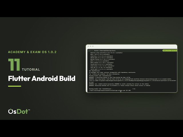 Flutter App Setup & Android Build | Academy & Exam OS 1.0.2 Tutorial 11