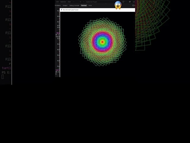 Coding a Beautiful Neon Spiral Art in Python! 🐍🔥 #shorts #coding #python