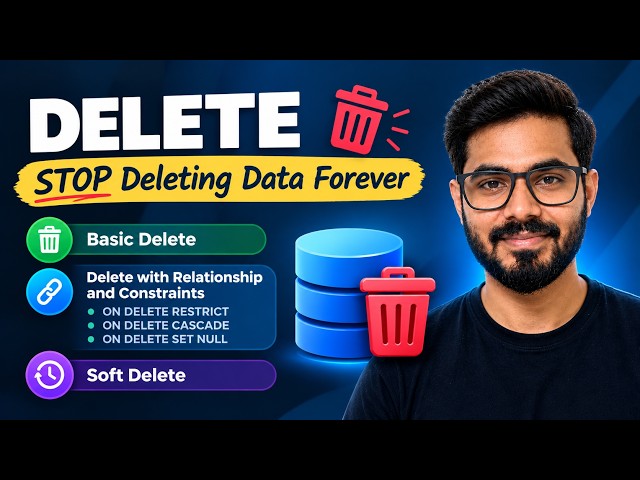 Don't Just Use DELETE! | SQL CASCADE and Soft Delete Explained | DML Delete tutorial