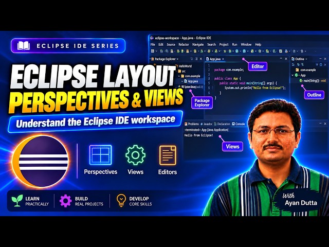 Eclipse IDE Perspectives and Layout Explained | Views, Editors & Workspace