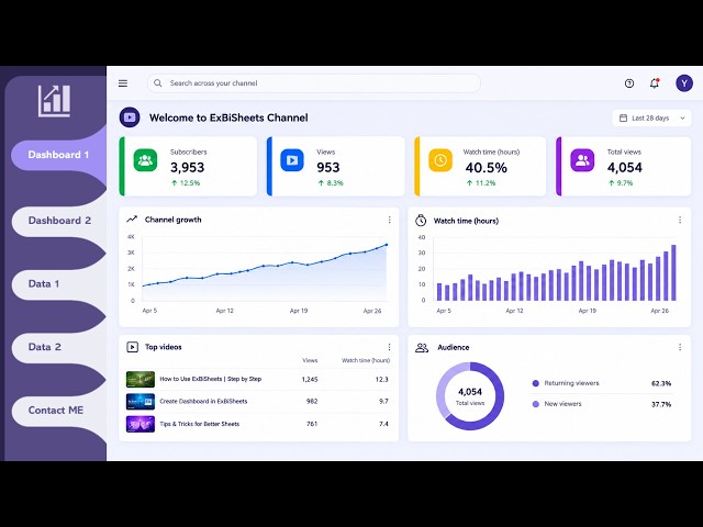 Free Excel Side Menu Template | Create a Professional Dashboard