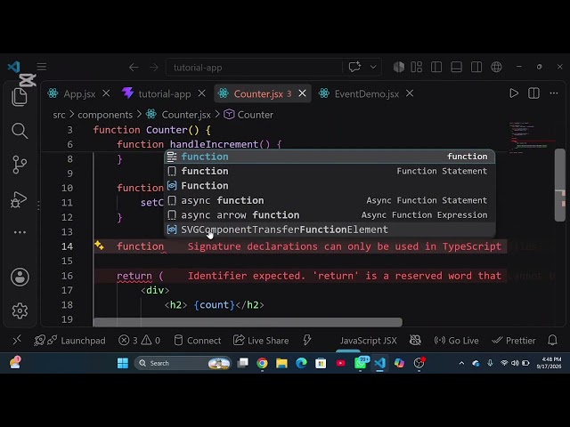 React Event Handling for Beginners ⚛️ | onClick + useState Counter