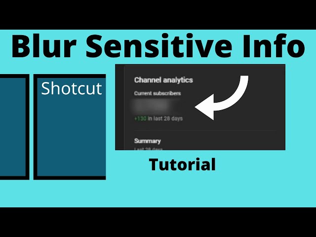 How to blur out sensitive information