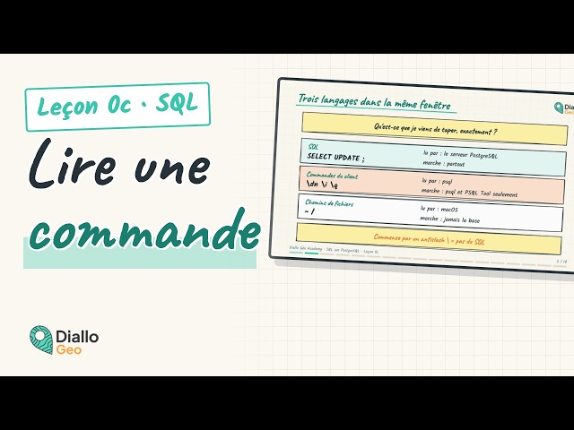 Lire une commande : symboles, \dn, LIKE et IS NULL | SQL sur PostgreSQL, leçon 0c