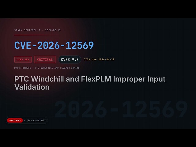 PTC CVE-2026-12569: Windchill and FlexPLM Critical