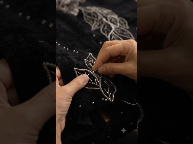 Gorgeous Embroidery Design | Simple Stitches, Stunning Result #embroidery #shorts #love #reels #ai