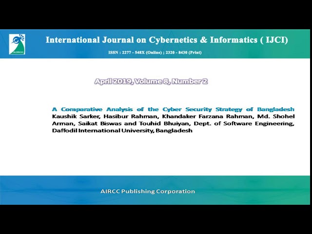 International Journal on Cybernetics & Informatics ( IJCI)