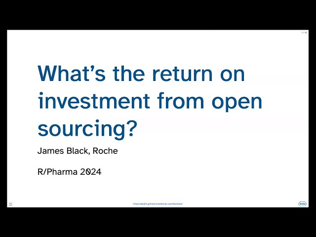 James Black - What's the return on investment from open sourcing?
