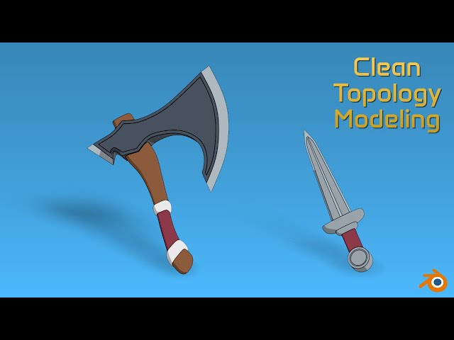 Modeling Medieval Weapon Pack in Blender - Battle Axe, Dagger