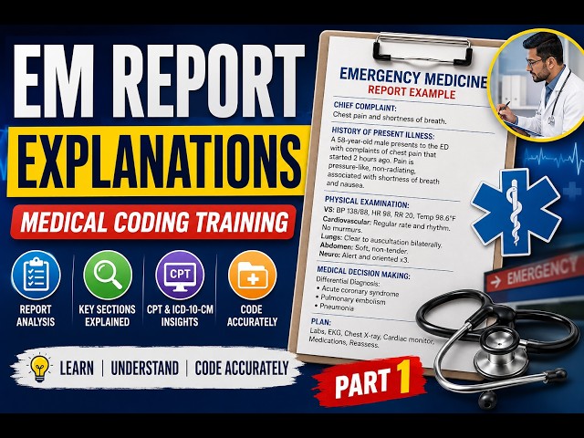 E/M Report Explanation | Medical Coding Training | CPT & MDM Explained
