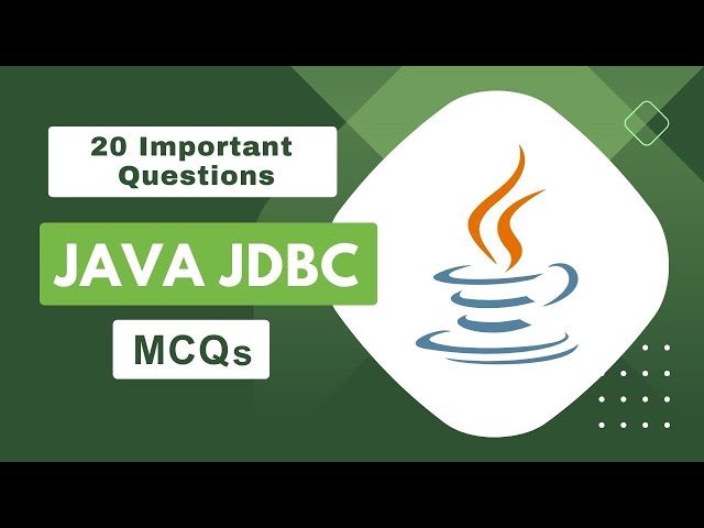 Java JDBC MCQs l Top 20 Java JDBC Questions and Answers l Tpoint Tech