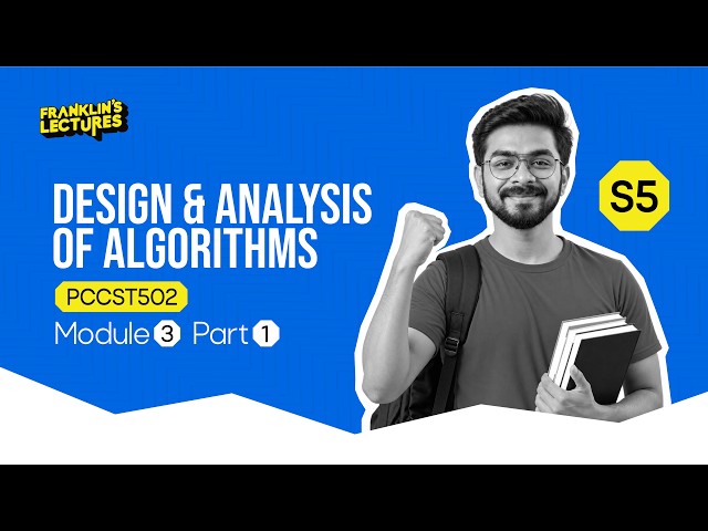 B.Tech S5 Design & Analysis of Algorithms | SINDOOR BATCH - DEMO CLASS | Franklin's lectures | KTU