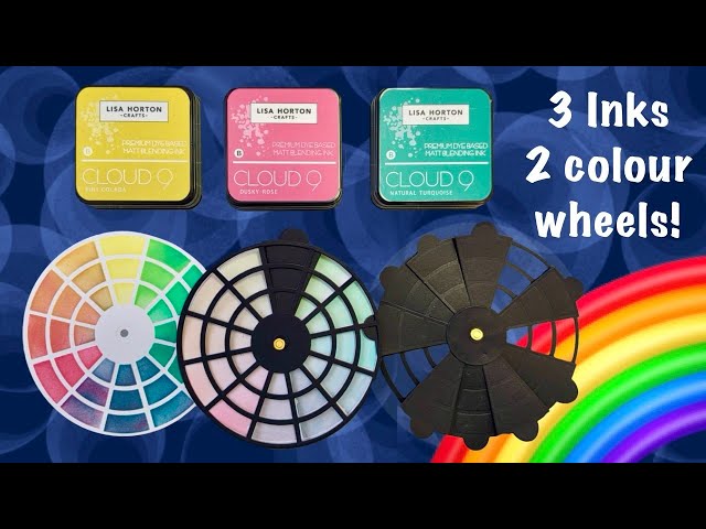 TUTORIAL | Lisa Horton Crafts | Ink School | Colour Wheel | Layering stencils and dies